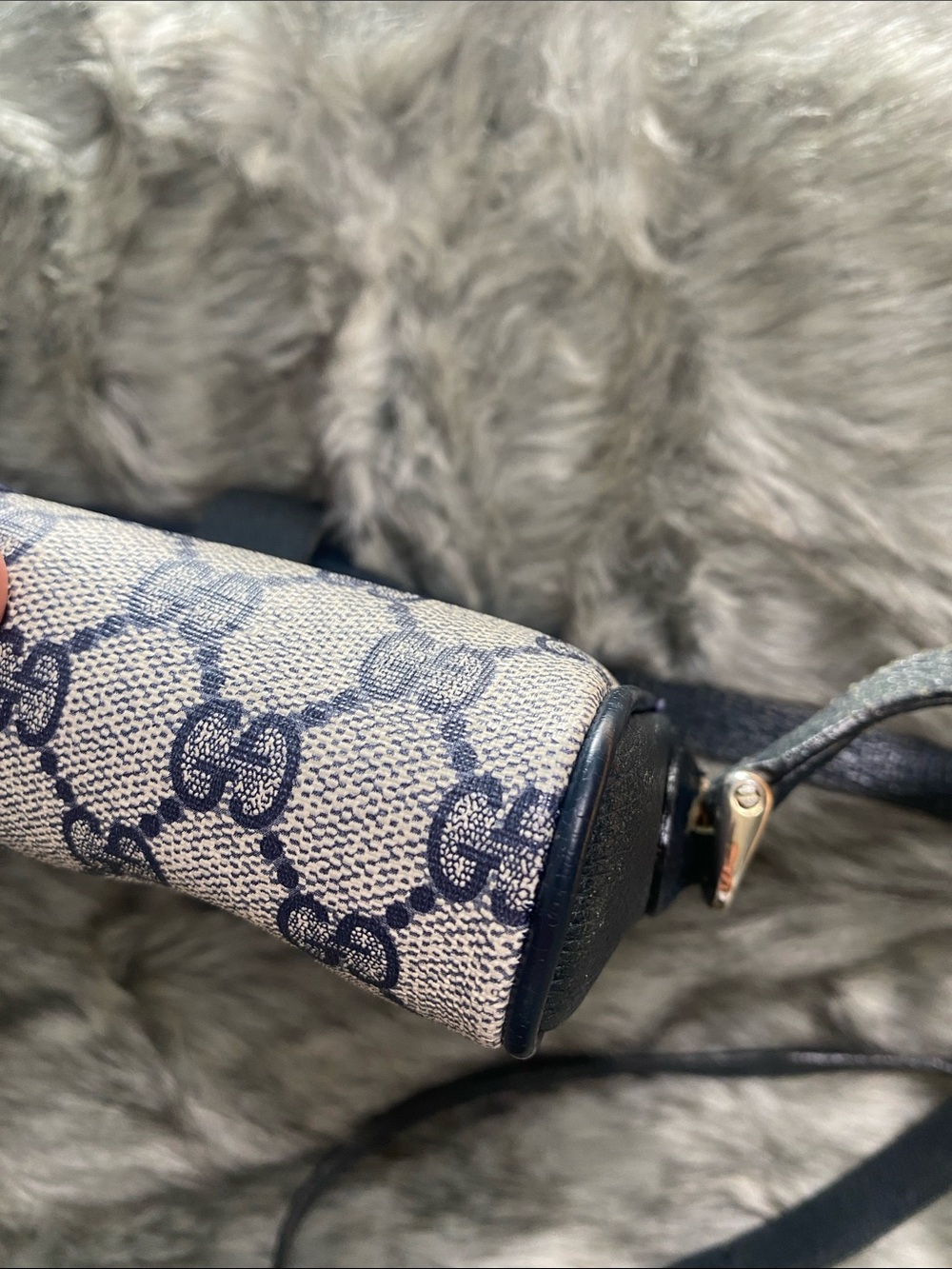 Gucci Beige GG Supreme Canvas Crossbody with Red & Blue Web - Picture 10 of 13
